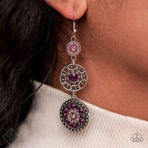 Paparazzi Jewelry Accessories - Farmhouse Hustle - Purple Earrings - Vintage